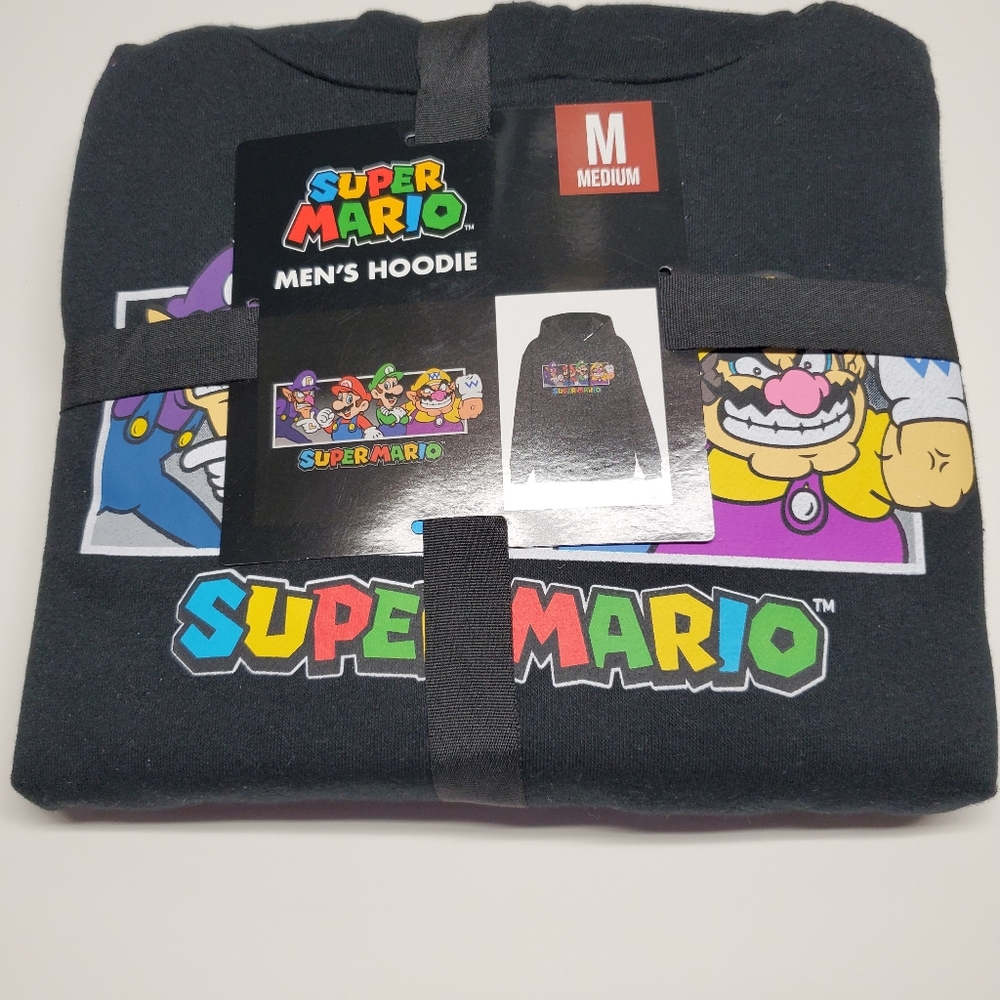 Super Mario Hoodie Mens Medium, NEW